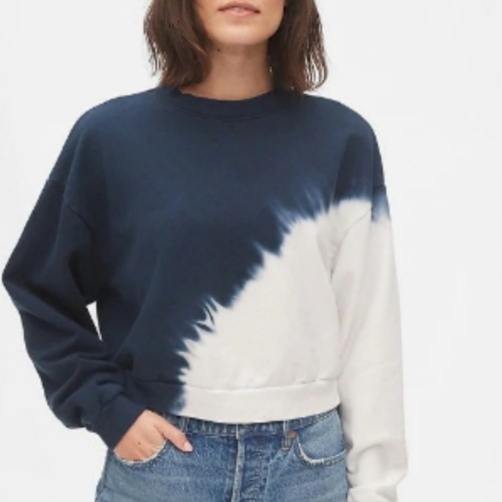 Gap tie dye cropped sweatshirt
